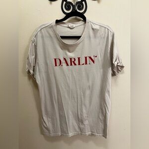 Uniqlo Light Gray Tee with Red Graphic